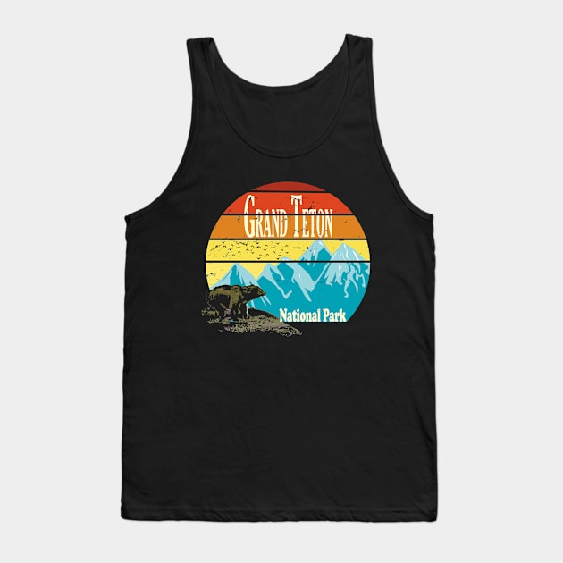 Grand Teton US National Park Wyoming Tank Top by Sassee Designs